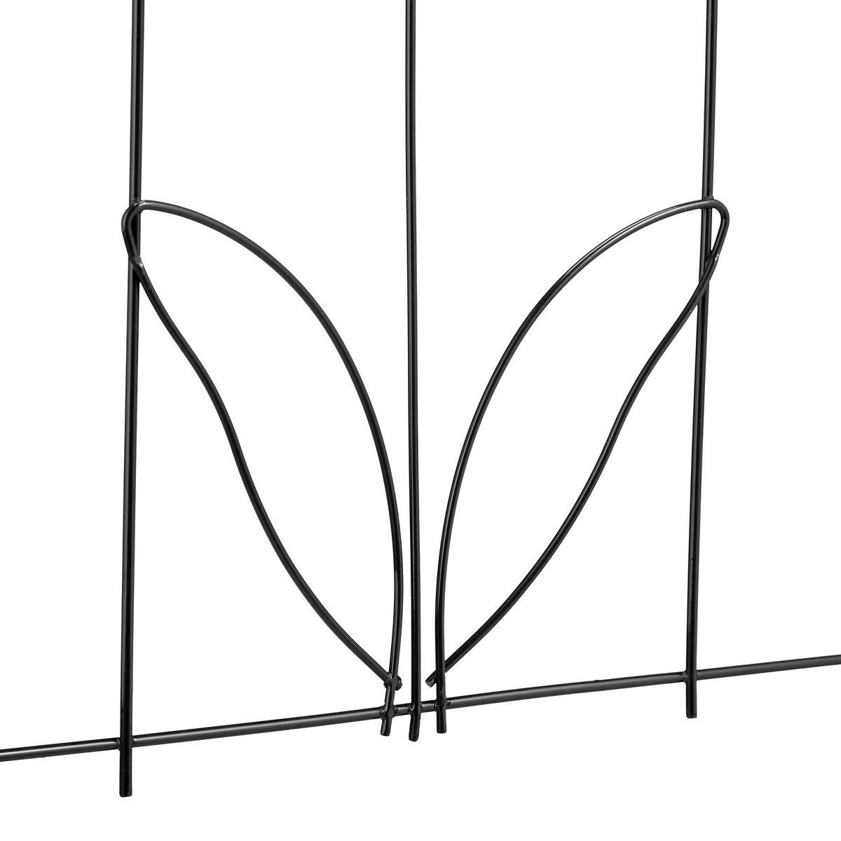 5XBEETZAUN - Schwarz, Metall (244.5/80/1cm) - Relaxdays