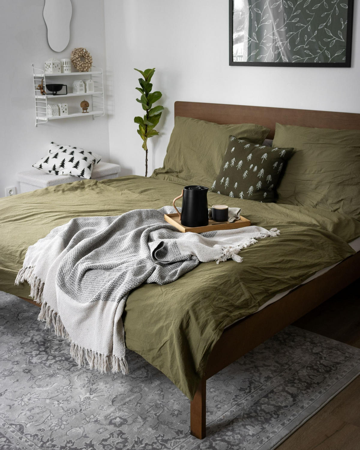 BETT mit LED 160x200 cm Braun Boisset - Braun, Holz (160/200cm) - Beliani
