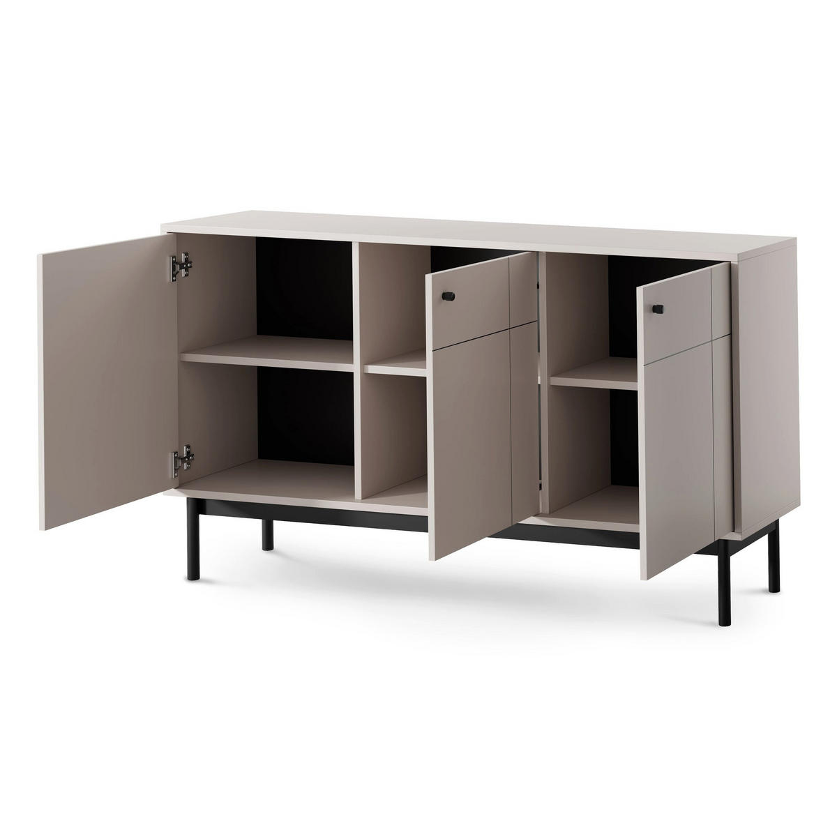 KOMMODE Sabi Linea Eiche - Beige, Holzwerkstoff (153.5/83.5/39cm) - Pillovely