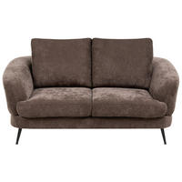 POHOVKA 2-místná Žinylková látka Tmavě hnědá Kjaer - tmavě hnědá, textil (155/100/100cm) - Beliani
