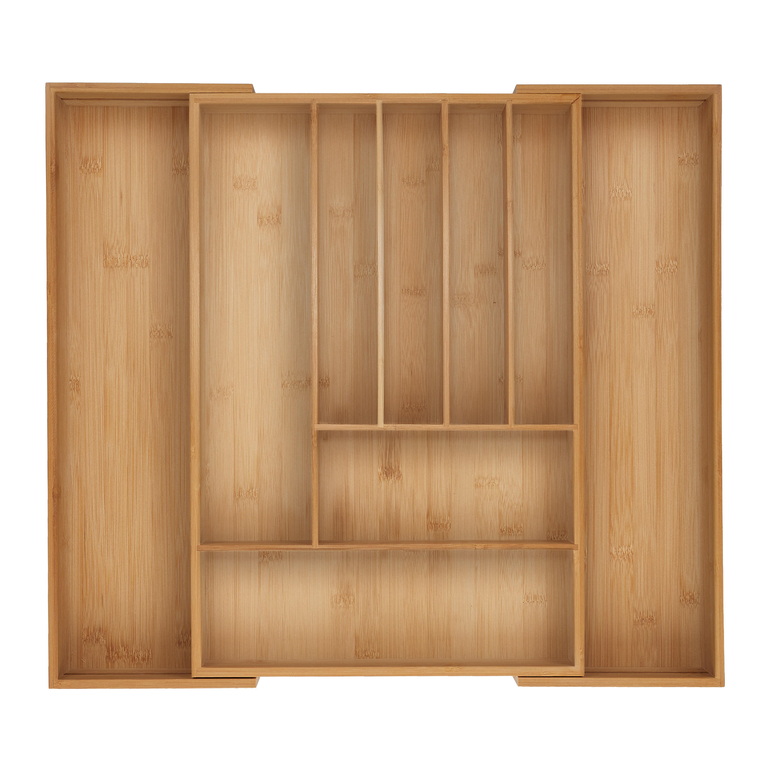 BESTECKKASTEN - Hellbraun, Holz/Kunststoff (56/6/50cm) - Relaxdays