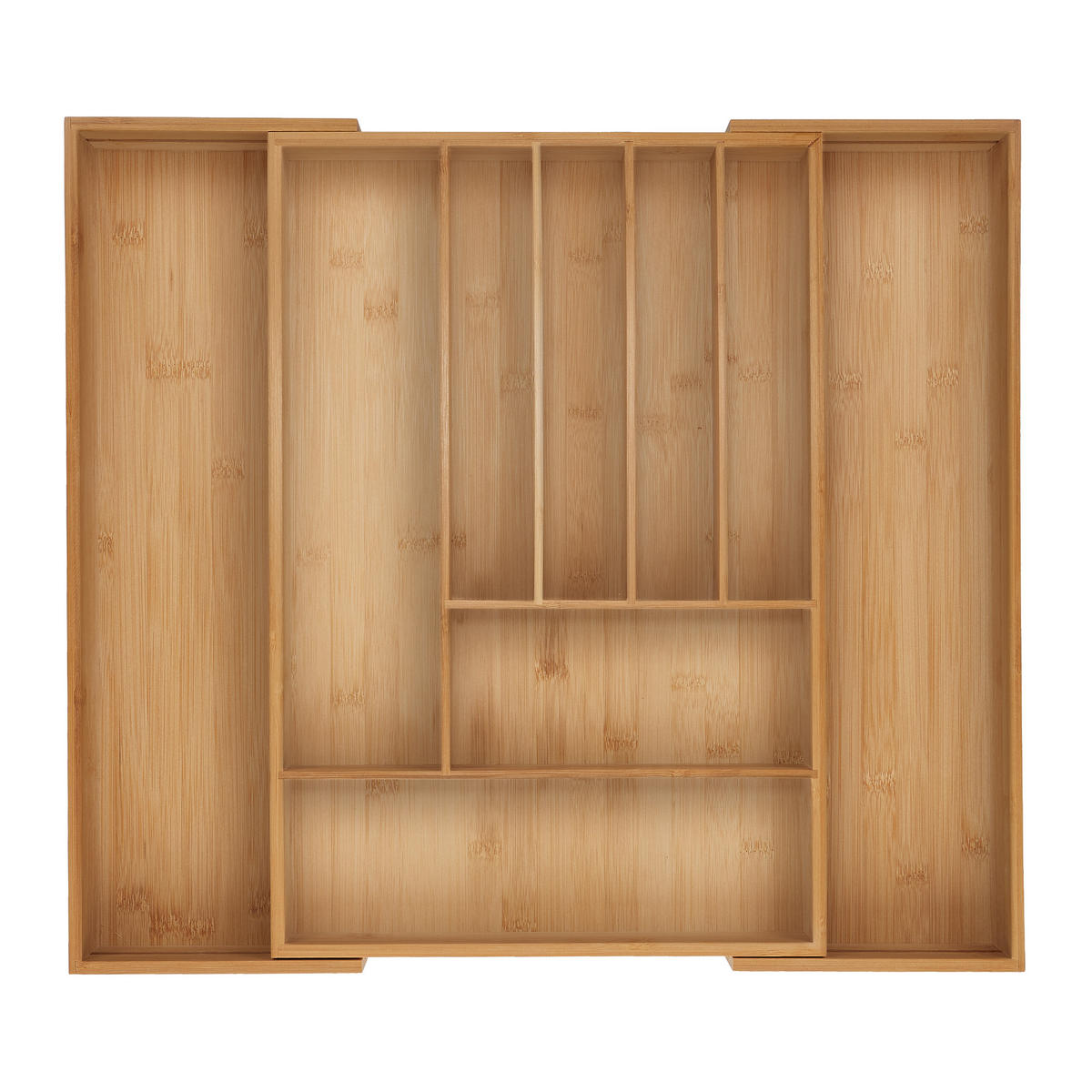 BESTECKKASTEN - Hellbraun, Holz/Kunststoff (56/6/50cm) - Relaxdays