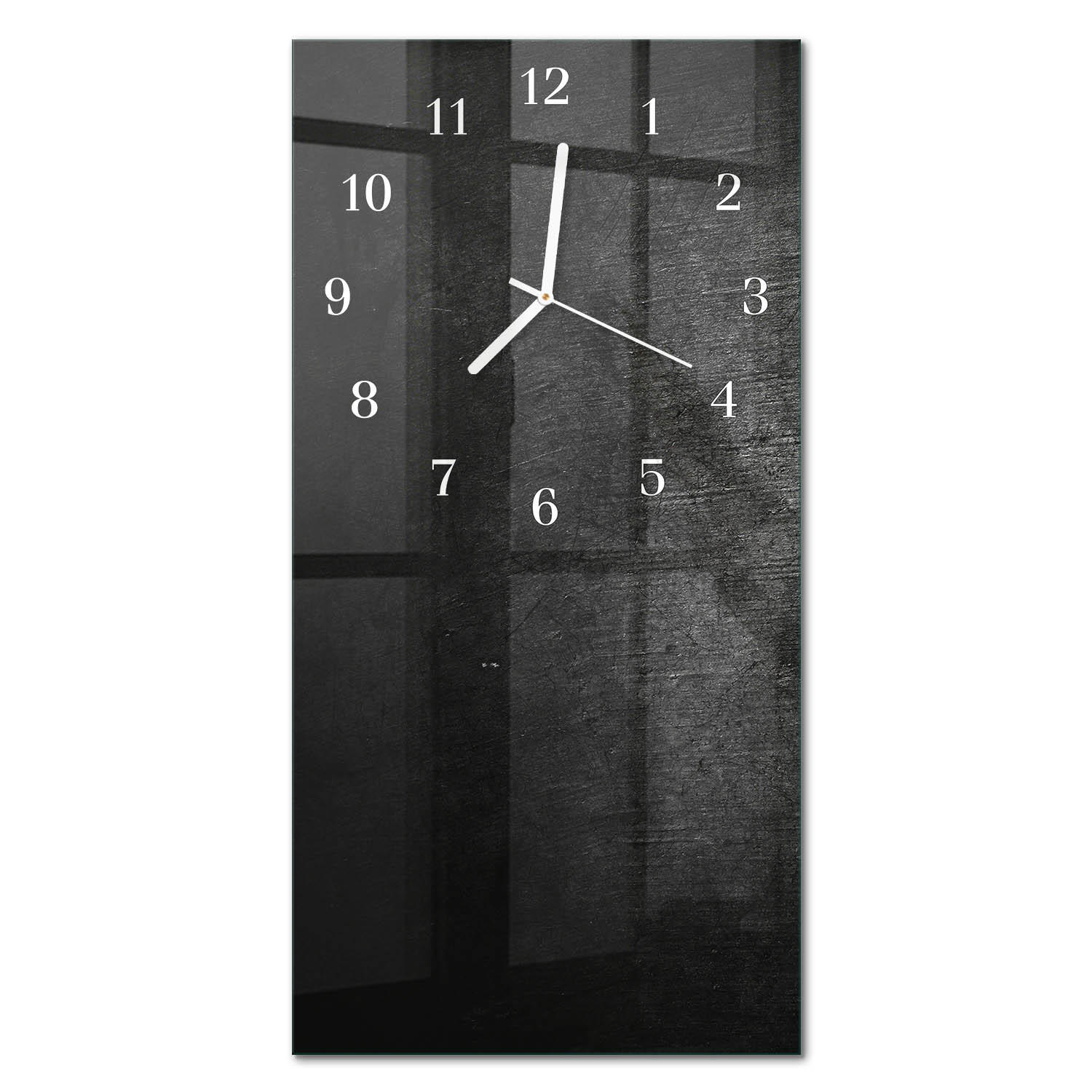 WANDUHR 30x60 cm - Abstraktion - Schwarz, Glas (30/60/0.4cm) - TULUP