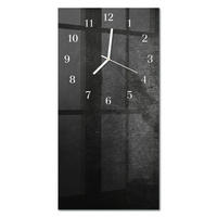 WANDUHR 30x60 cm - Abstraktion - Schwarz, Glas (30/60/0.4cm) - TULUP