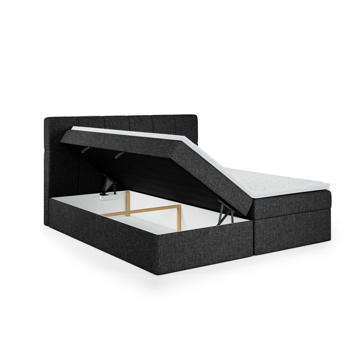 BOXBETT Mokpo 140x200 cm, Schwarz - Schwarz, Textil (140/200cm) - Fedve