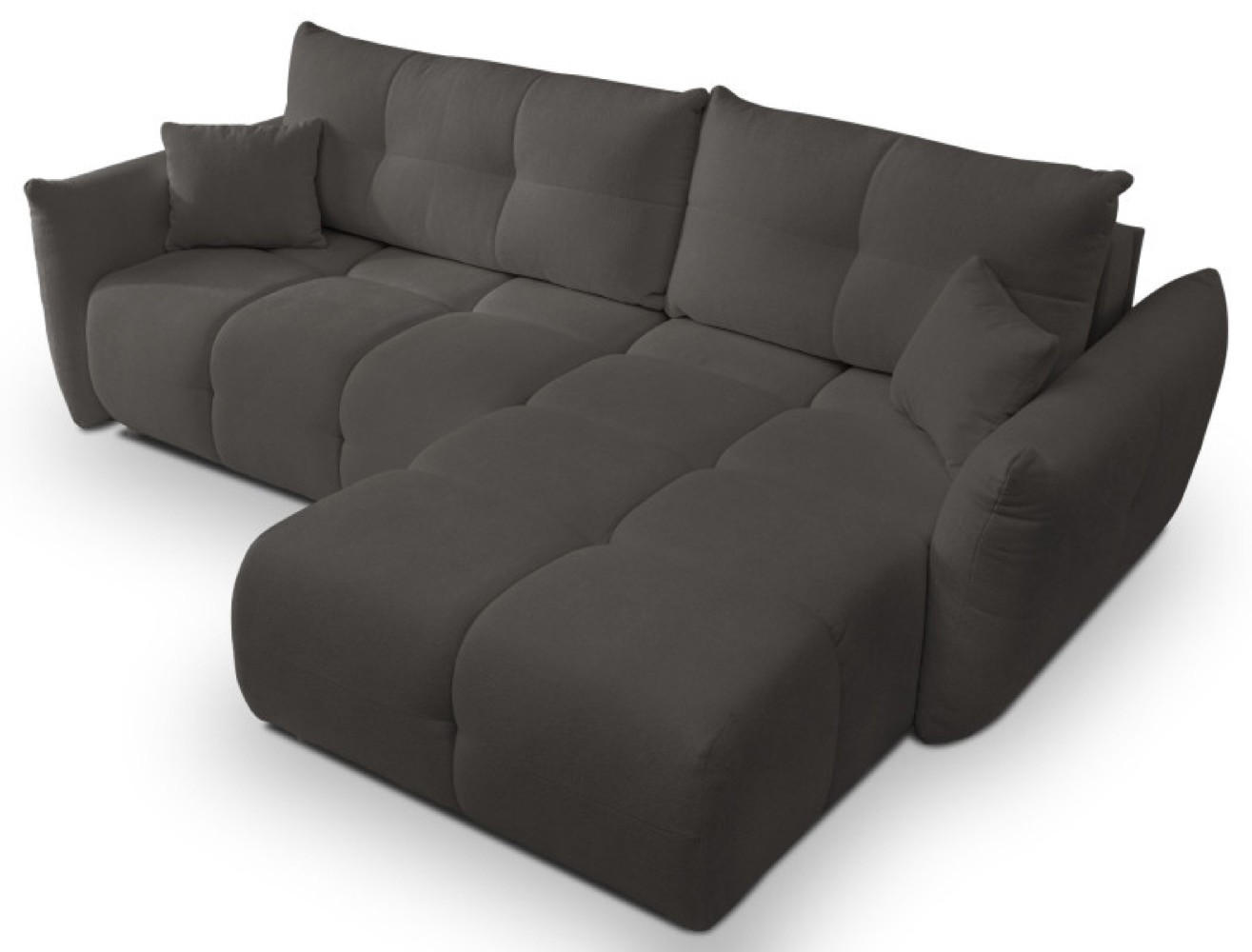 ECKSOFA Grafit BOSE Mit Schlaffunktion Rechts - Graphitfarben, Textil (177/257cm) - Sepro Meble