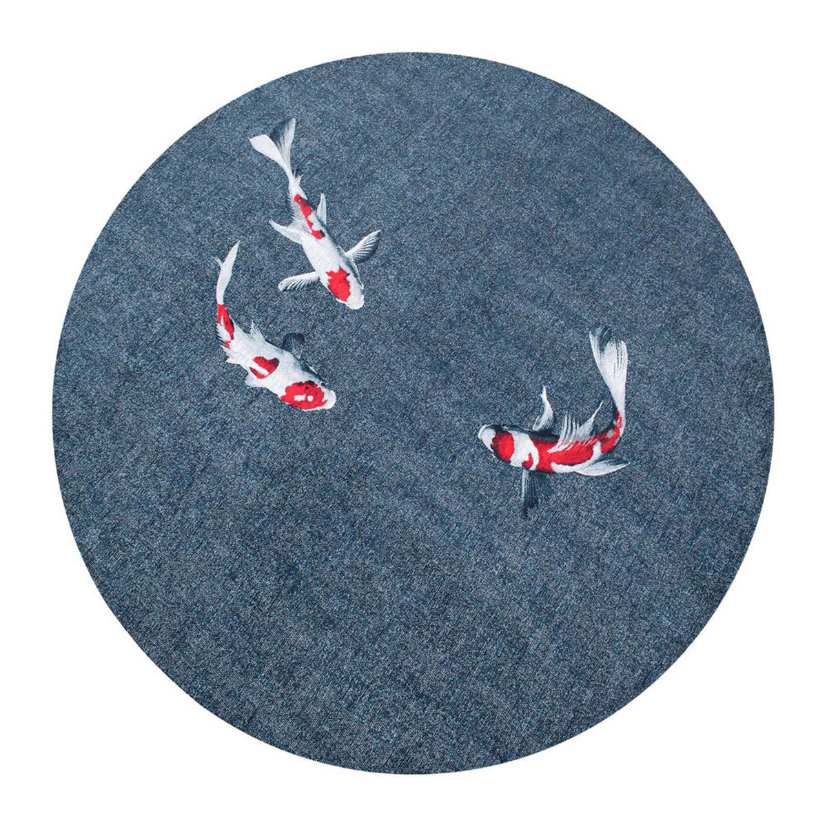 TEPPICH Japanese Pond Pop 240/240 cm - Blau, Textil (240/240cm) - Louis De Poortere