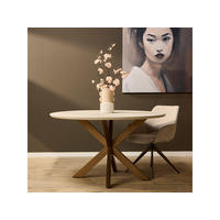 ESSTISCH Dimora Sand Durchmesser 130 cm Sand - Sandfarben, Holz (130/130/76cm) - Villa Möbel