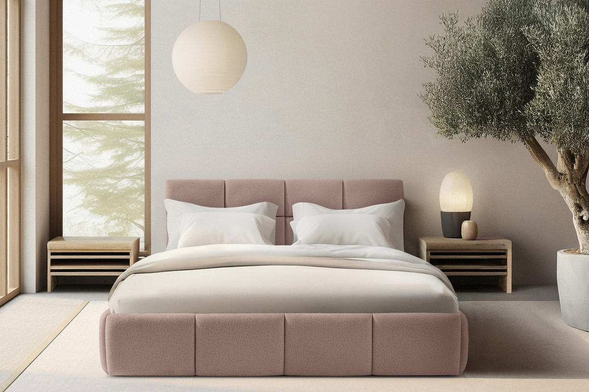 POLSTERBETT ALTOS, rosa - Rosa, Holz/Holzwerkstoff (160/200cm) - KONSIMO®