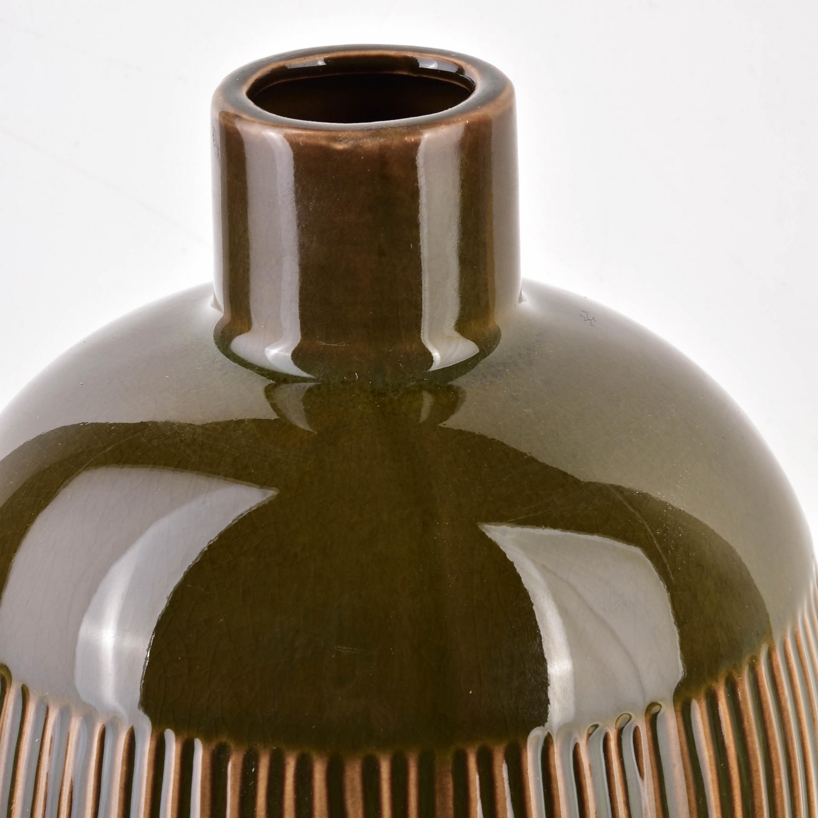 VASE Giovani Grün 17/17/24.5 cm Keramik - Grün, Keramik (24.5cm) - Mondex