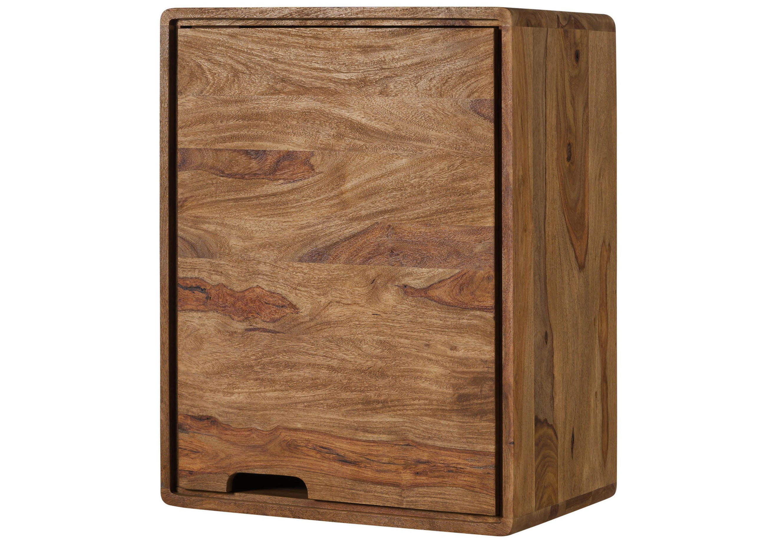 HÄNGESCHRANK Sheesham 50x35x65 natur sandgestrahlt MALMÖ 2 #275 - Braun, Holz (50/65/35cm) - Massivmoebel24