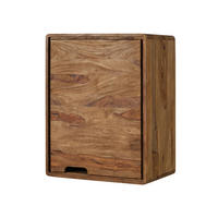 HÄNGESCHRANK Sheesham 50x35x65 natur sandgestrahlt MALMÖ 2 #275 - Braun, Holz (50/65/35cm) - Massivmoebel24