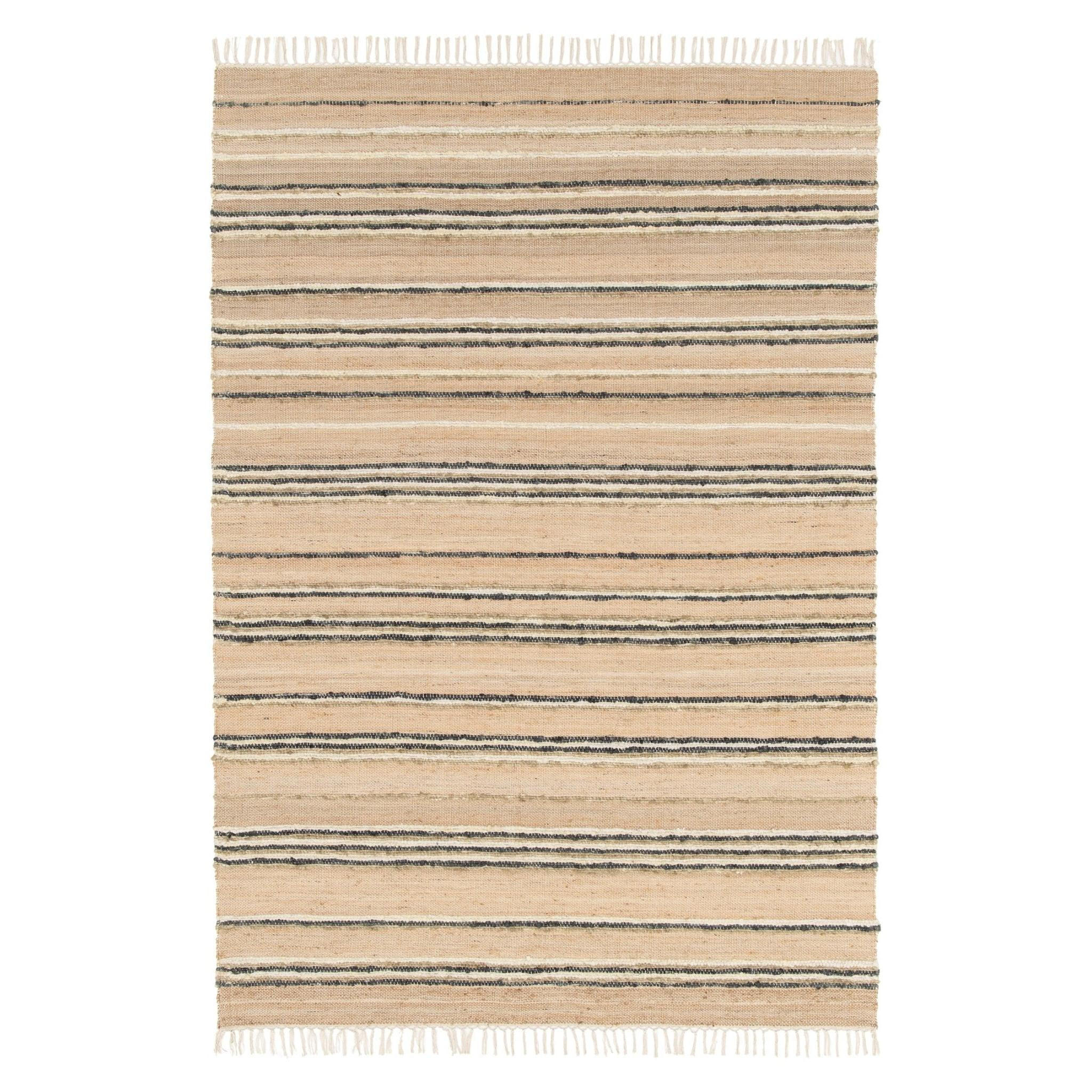 TEPPICH handgefertigt Naturmaterialien beige - Beige, Textil (160/230cm) - AFK Living