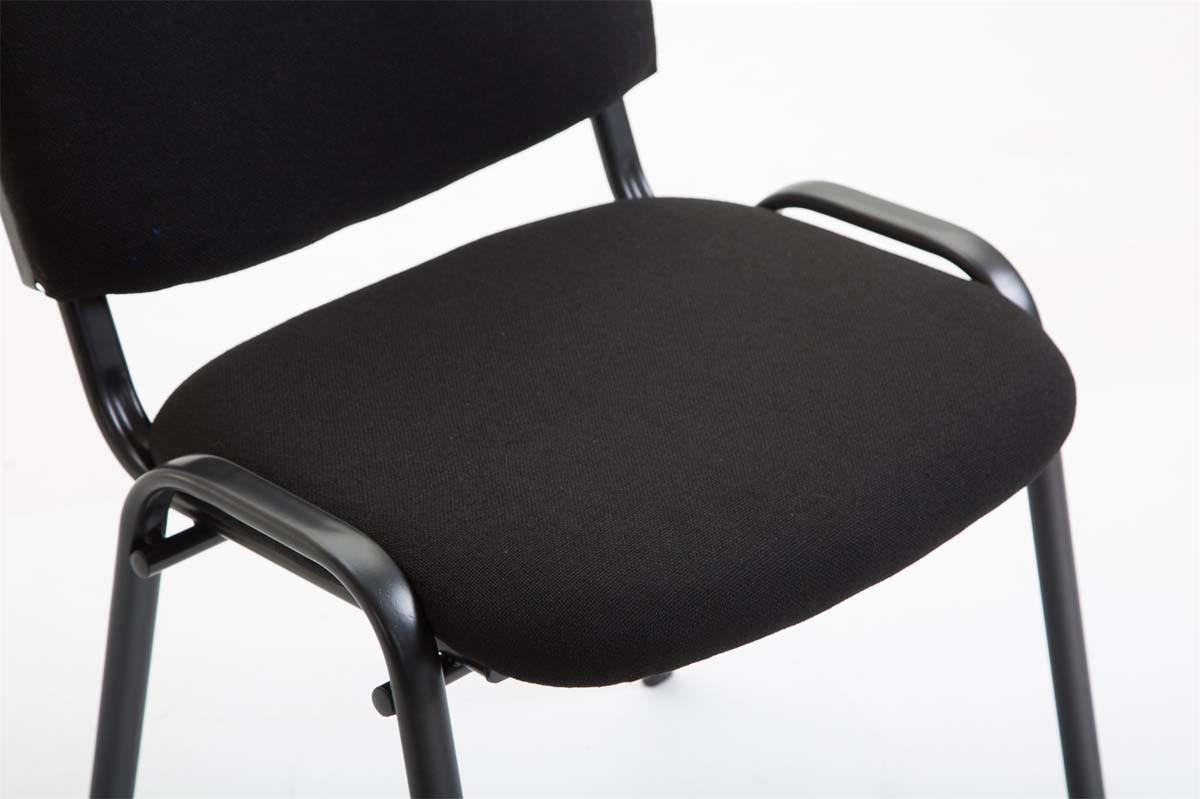 BESUCHERSTUHL Keen mit Stoffbezug, Gestell Schwarz / Bezug Schwarz - Schwarz, Textil/Metall (53/83/53cm) - TPFLiving