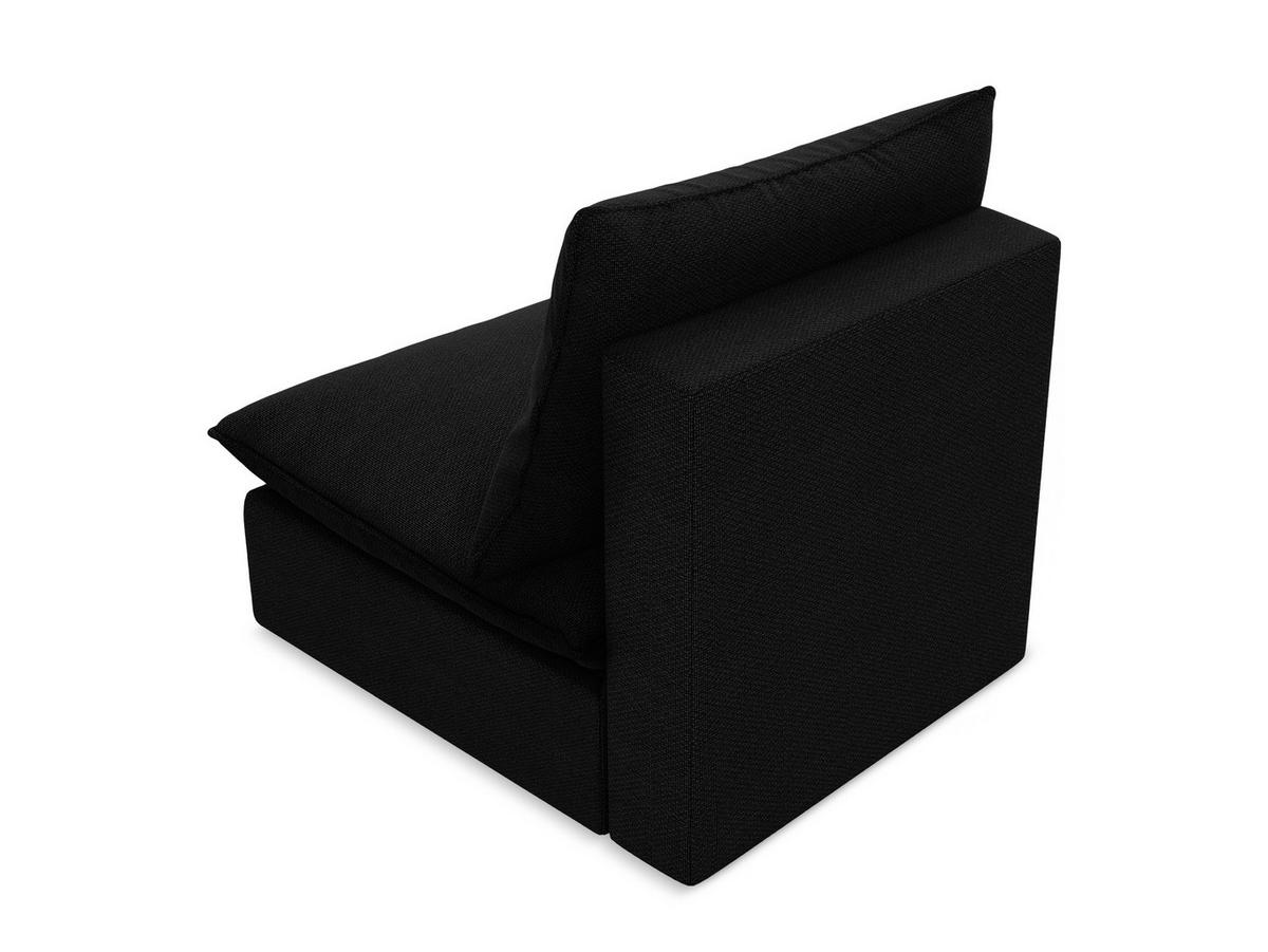 SOFAELEMENT Bouclé Stoff Schwarz - Schwarz, Holzwerkstoff/Kunststoff (75/77/90cm) - Makamii