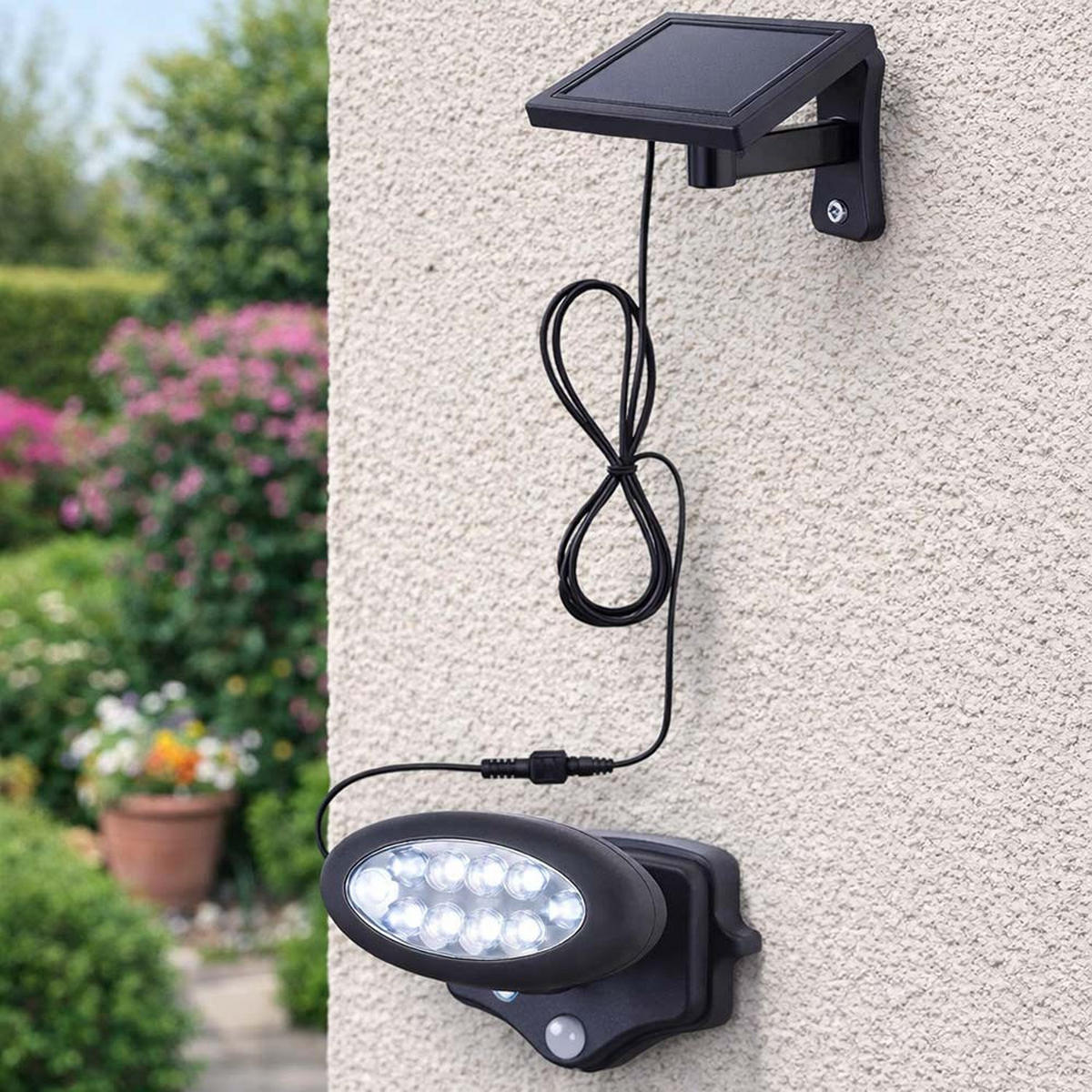 LED STRAHLER Solar Anthrazit Kunststoff - Anthrazit, Kunststoff (17/17/11.3cm) - Globo Lighting