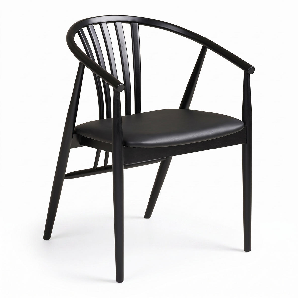 MATSTOL Asti 54 x 57 x 78 cm – svart - Svart, Bokträ/Trä (54/78/57cm) - ebuy24