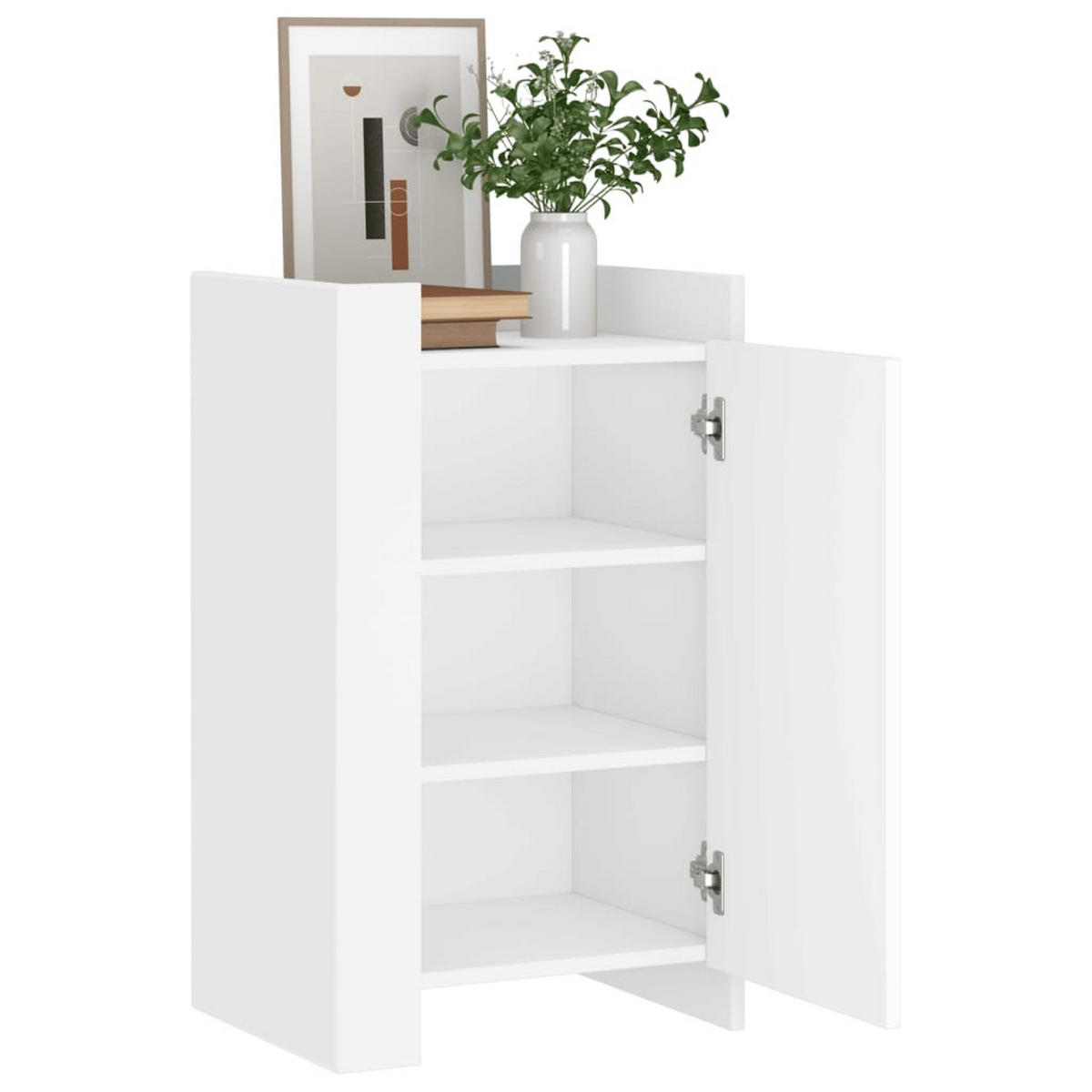 SIDEBOARD Weiss 45/35/75 Cm Holzwerkstoff - Weiß, Holzwerkstoff (45/75/35cm) - vidaXL