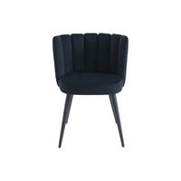 STUHL - 59 cm x 55 cm - Samt, Stoff - Schwarz - PRANILA - Schwarz, Textil (59/78.5/55cm) - Vente-Unique
