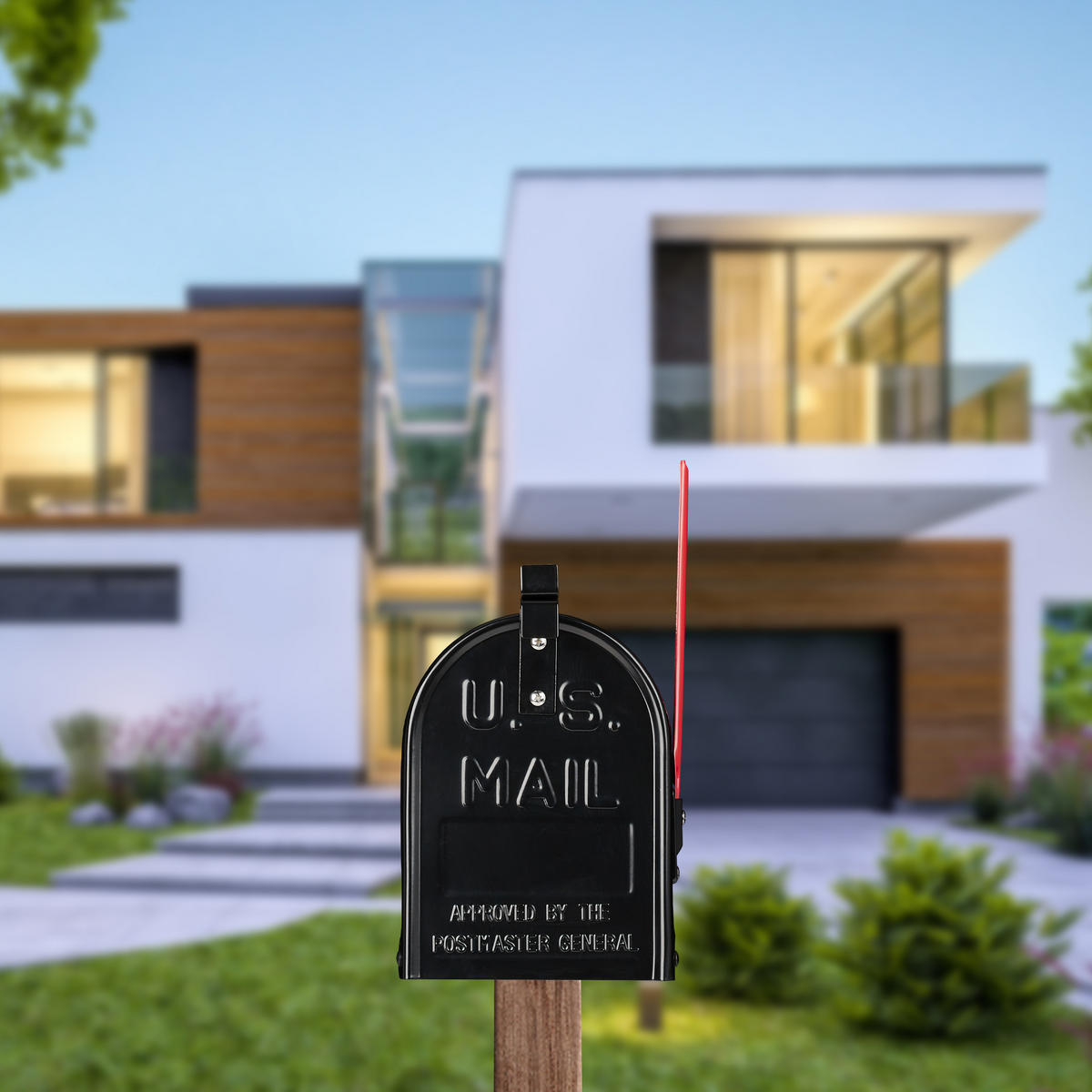 US-MAILBOX - Schwarz, Metall (22cm) - Relaxdays