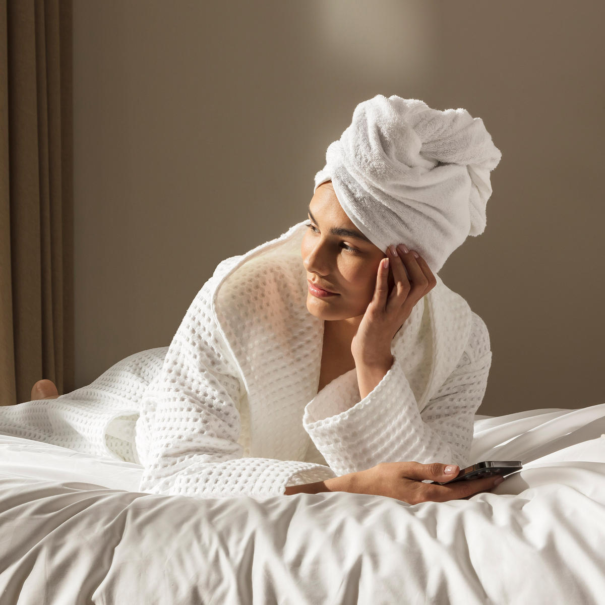 FROTTIERTURBAN BASIC - Weiß, Textil (27/67cm) - MÖVE