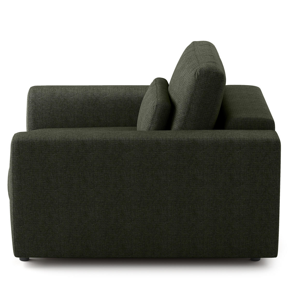 SESSEL - Schwarz/Grau, Kunststoff/Textil (116/80/117cm) - home24