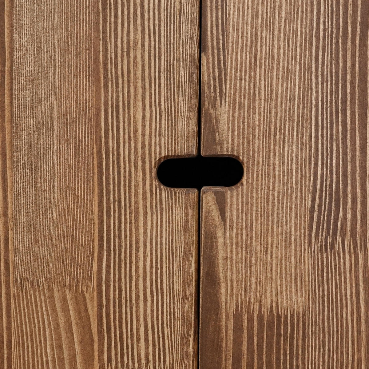 KLEIDERSCHRANK aus Massivholz MARIKA - Dunkelbraun, Holz (100/184/60cm) - Seart