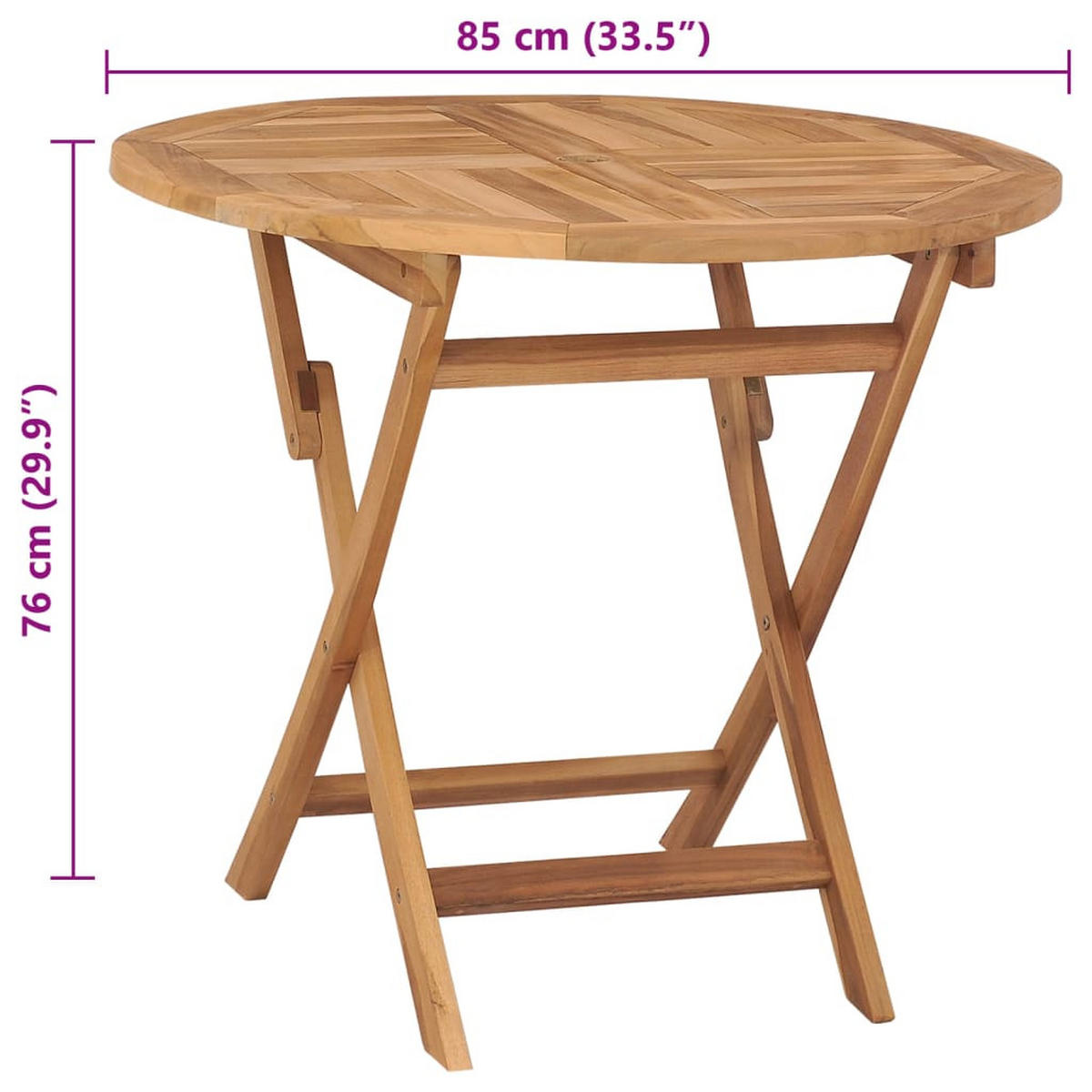 GARTENTISCH Tischold 85/76/85 cm - Hellbraun, Naturmaterialien (85/85/76cm) - ZMH