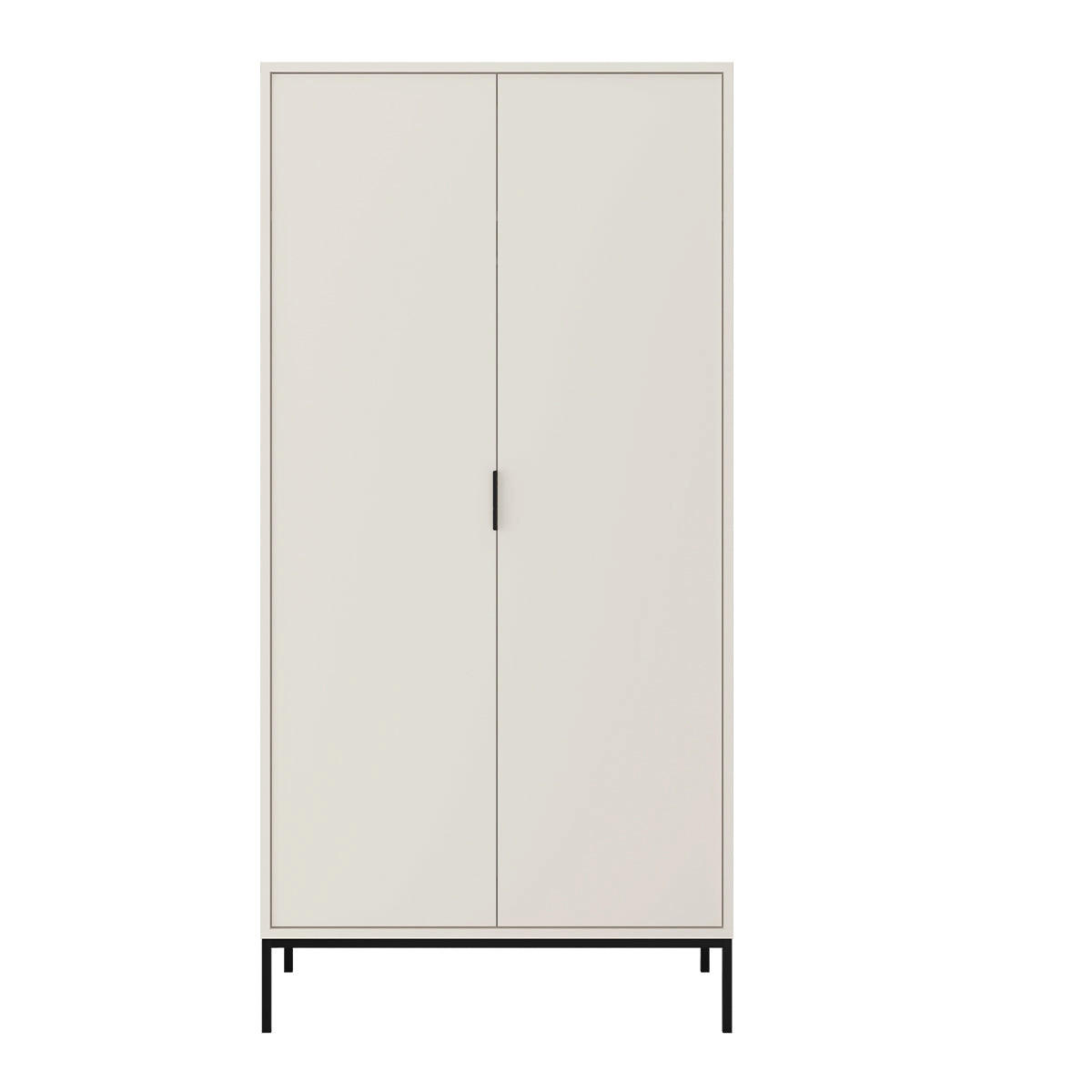 SCHRANK 2 Türen Seattle Weiß - Weiß, Holzwerkstoff (100/205.4/55cm) - Petits-meubles