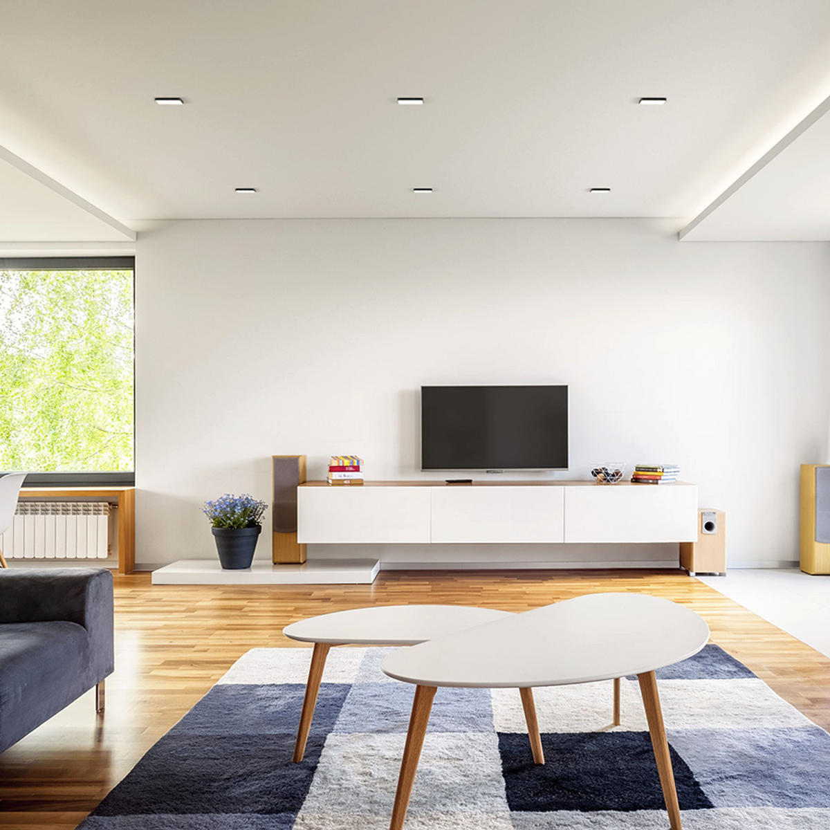 EINBAULEUCHTE BJORK SQ 9 Schwarz 6 W - Schwarz, Metall (9/9/2cm) - Rendl