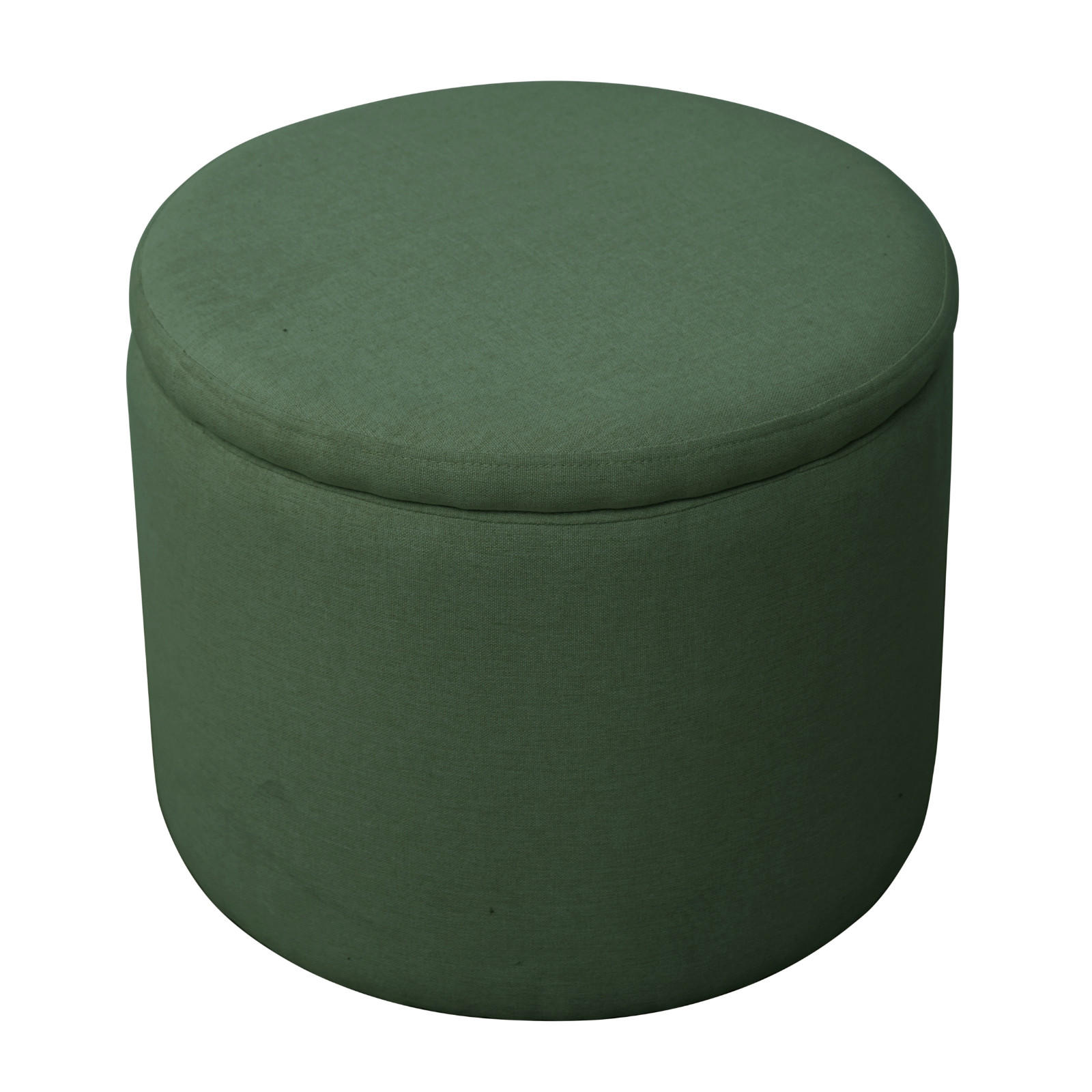 HOCKER AMBER Dunkelgrün - Dunkelgrün, Textil (44/35/44cm) - SVITA