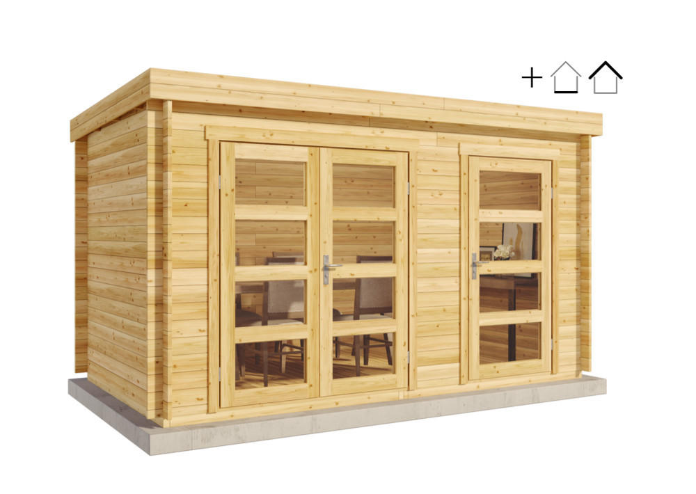 Alpholz Gartenhaus Natur 398x228x230 cm