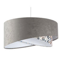 HÄNGELEUCHTE Grau 50/23 cm - Weiß, Kunststoff (50/1/23cm) - ONZENO