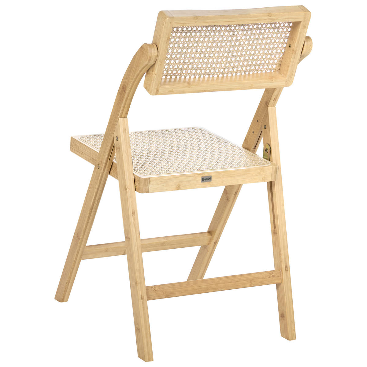 ESSZIMMERSTUHL 2er-Set klappbar Bambus Hellbraun Modane - Hellbraun, Holz (45/83/54cm) - Beliani