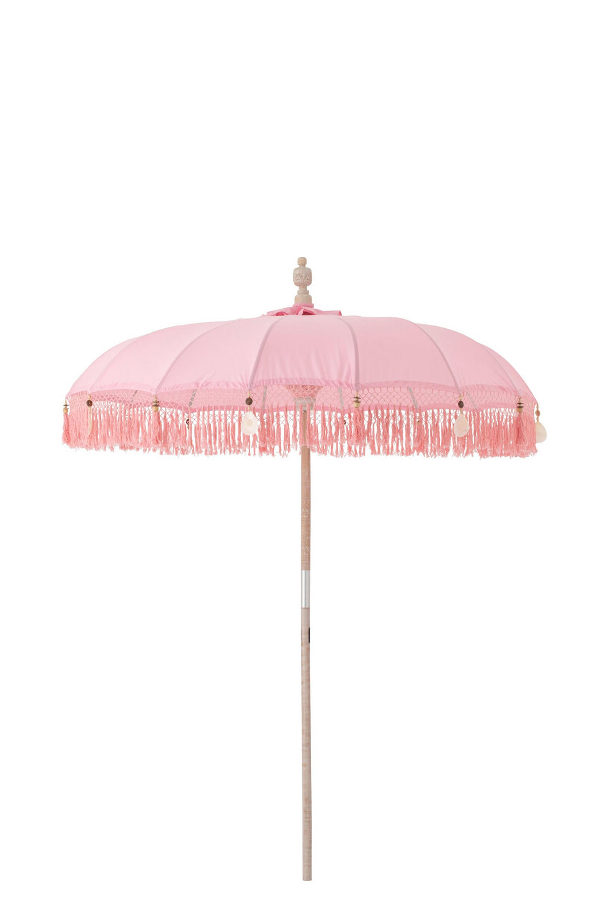 SONNENSCHIRM BOBBI Rosa - Pink, Holz (200/200cm) - J-Line
