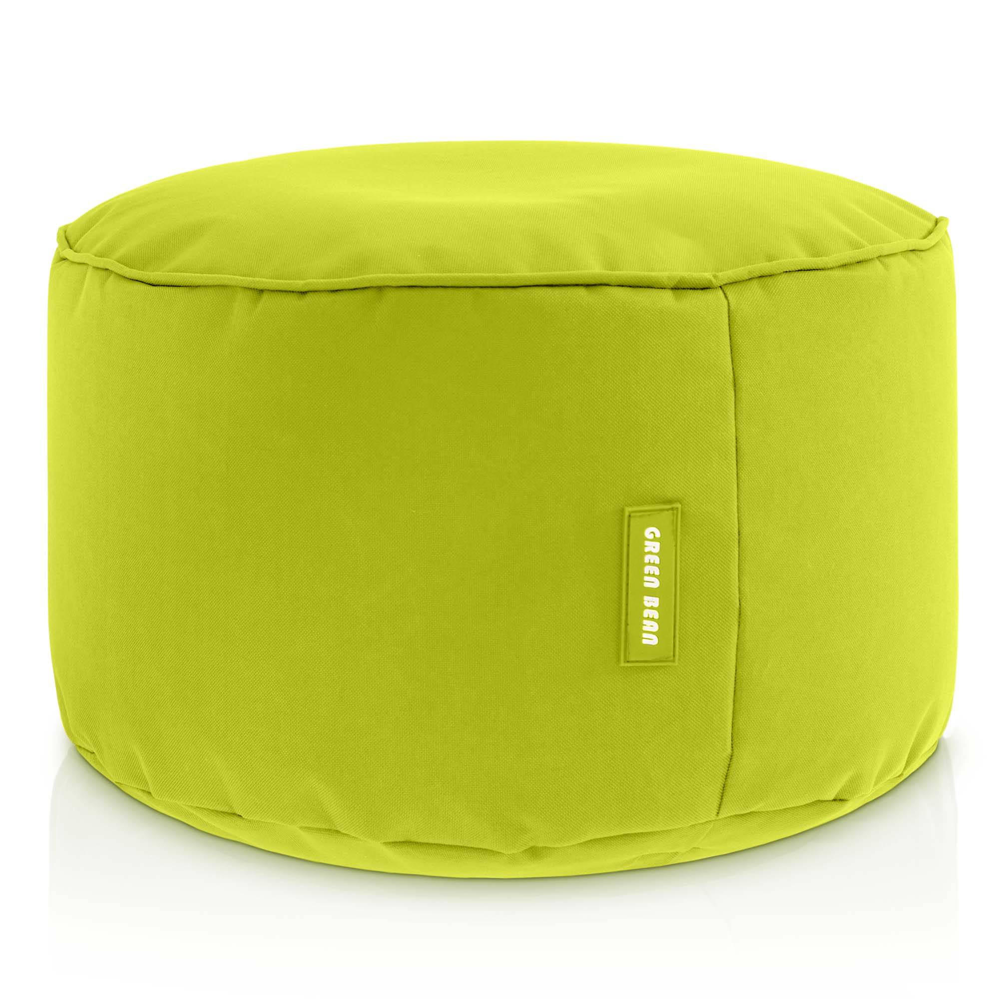 SITZSACK-HOCKER Pouf "Stay" 45x25cm - Hellgrün, Textil (45/25/45cm) - Green Bean