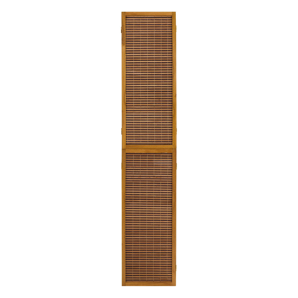 PARAVENT 3-tlg. 120/200 cm Braun Bambusstreben - Braun, Holz (120/200/2cm) - Homestyle4u