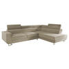 ECKSOFA Fonti, Seite: Rechts - Beige, Holz/Textil (253/188cm) - MIRJAN24