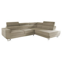ECKSOFA Fonti, Seite: Rechts - Beige, Holz/Textil (253/188cm) - MIRJAN24