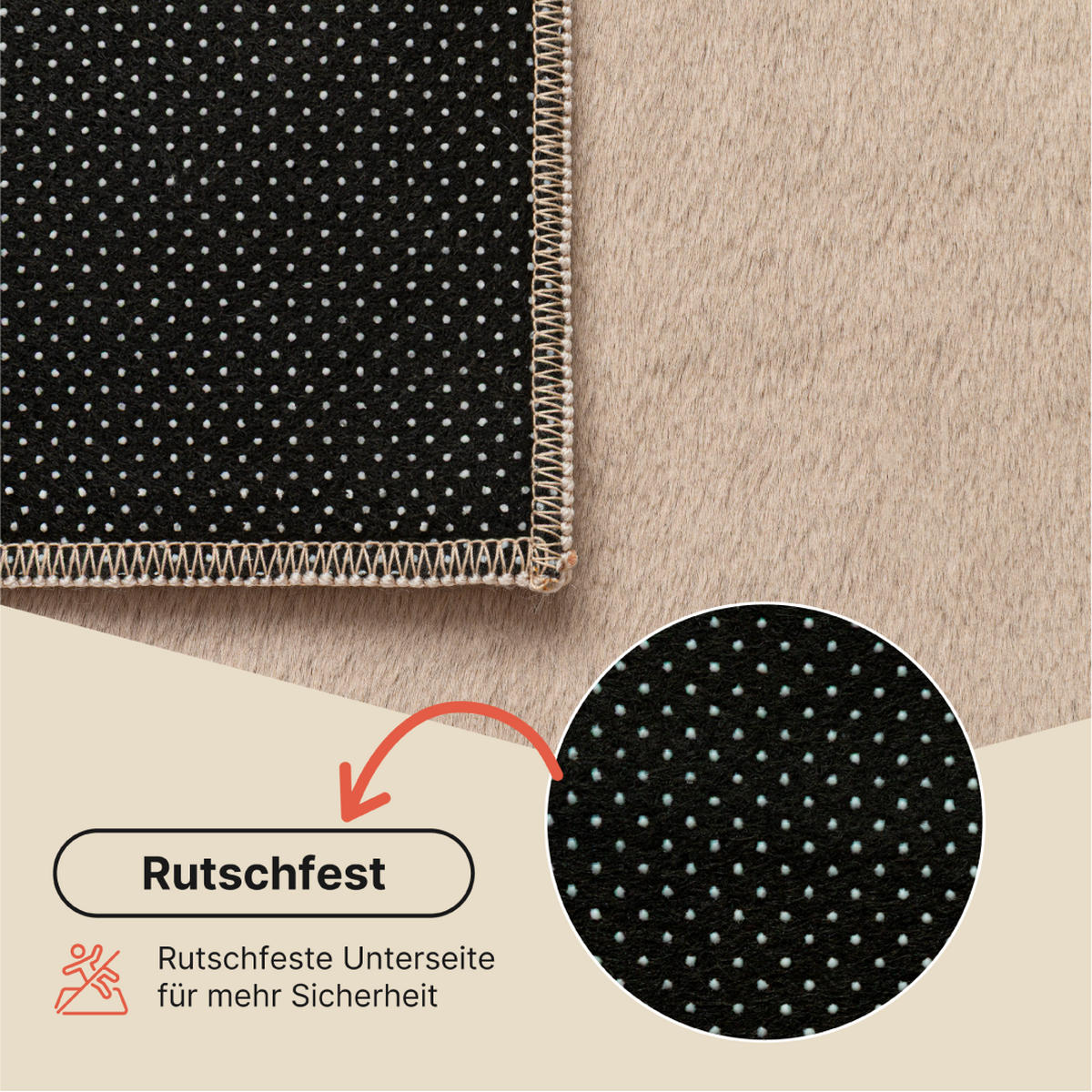 KURZFLORTEPPICH LUMI hellbraun kuschelweich waschbar 240/340 cm - Hellbraun, Textil (240/340cm) - Tapiso