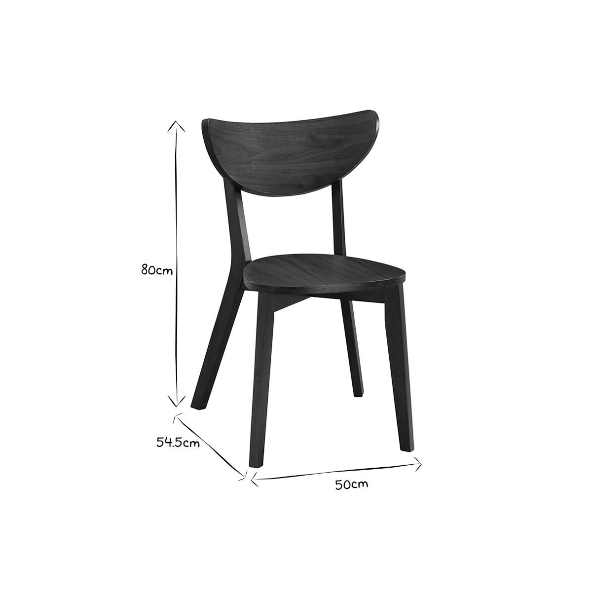 STÜHLE Design Nussbaum LEENA (2er-Set) - Walnussfarben, Holz (54.5/80/50cm) - Miliboo