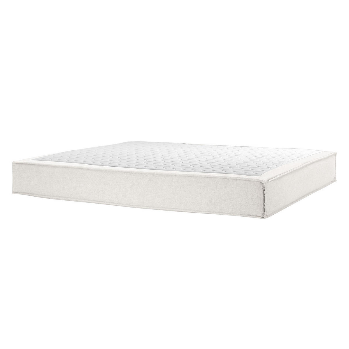 BOXSPRINGBETT mit Kopfteil - Premium - Weiß, Textil (180/200cm) - home24