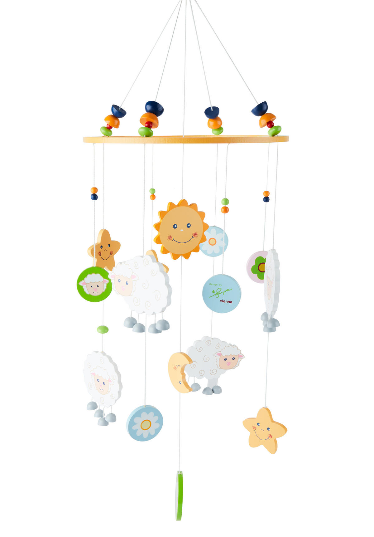 BABY-MOBILE Schaf Betty Holz - ab Geb 3D - Gelb, Holz (23/23cm) - Bieco Spielwaren