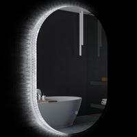 SPIEGELSCHRANK Antibeschlag-LED-Spiegelschrank mit einstellbarer Helligkeit, 81 x 51 x 4,5 cm - Transparent, Glas (81/51/4.5cm) - Vallsero