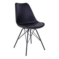 SCHALENSTUHL, Olav, Stühle Schwarz, Kunstleder, 48 x 55 x 86 cm, 2-teilig - Schwarz, Leder/Textil (48/86/55cm) - ebuy24