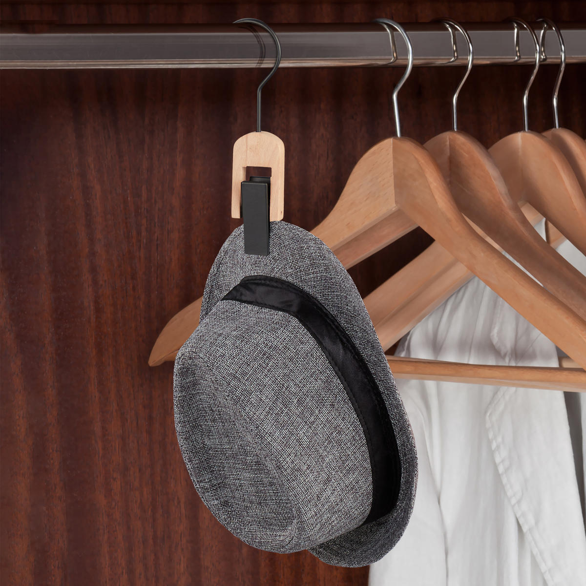 5XUPÍNACIE háky - viacfarebná, kov/drevo (6/18.5/2.5cm) - Relaxdays