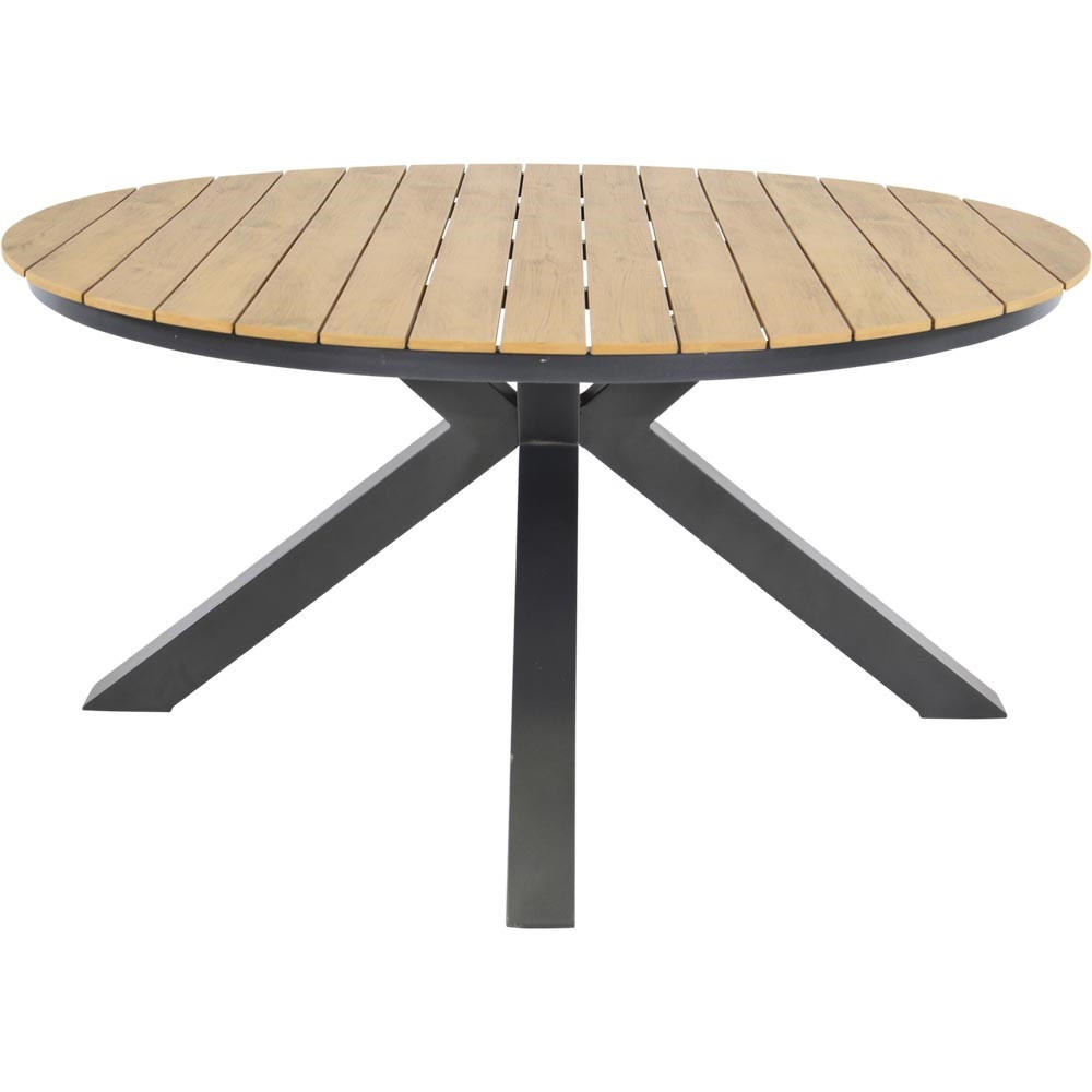 GARTENTISCH Arezzo - Anthrazit - 150/150/74 cm - Dunkelgrau, Metall (150/150/74cm) - Lesli Living