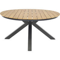 GARTENTISCH Arezzo - Anthrazit - 150/150/74 cm - Dunkelgrau, Metall (150/150/74cm) - Lesli Living