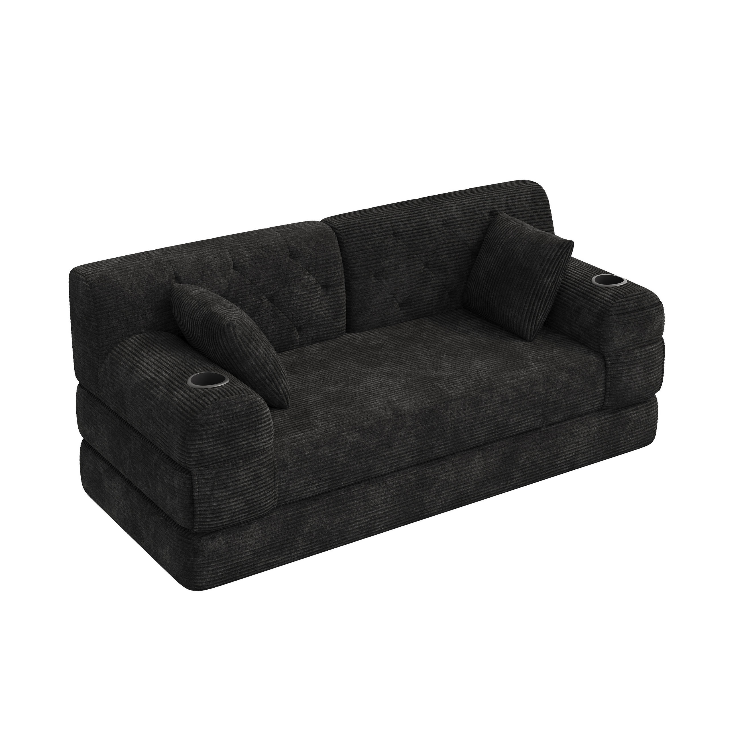 Evryae Schlafsofa Schwarz 168x81x80 cm