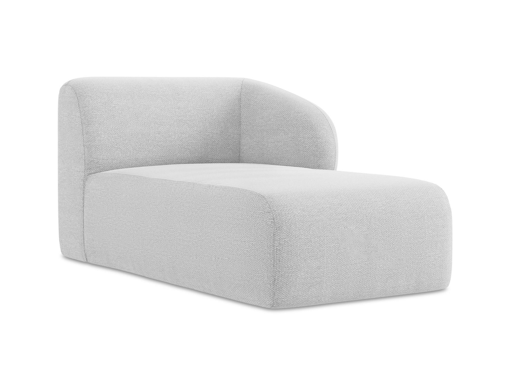 SOFAELEMENT Rechts Bouclé Stoff Grau - Silberfarben/Schwarz, Holzwerkstoff/Kunststoff (91/75/166cm) - Makamii